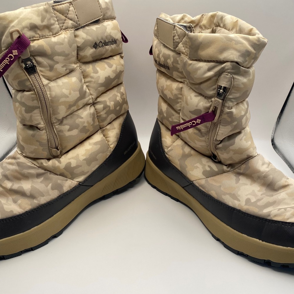 Columbia Paninaro Omni-Heat Waterproof Camo Winter Boots Womens Sz 10 BL0118-212 - Picture 7 of 7